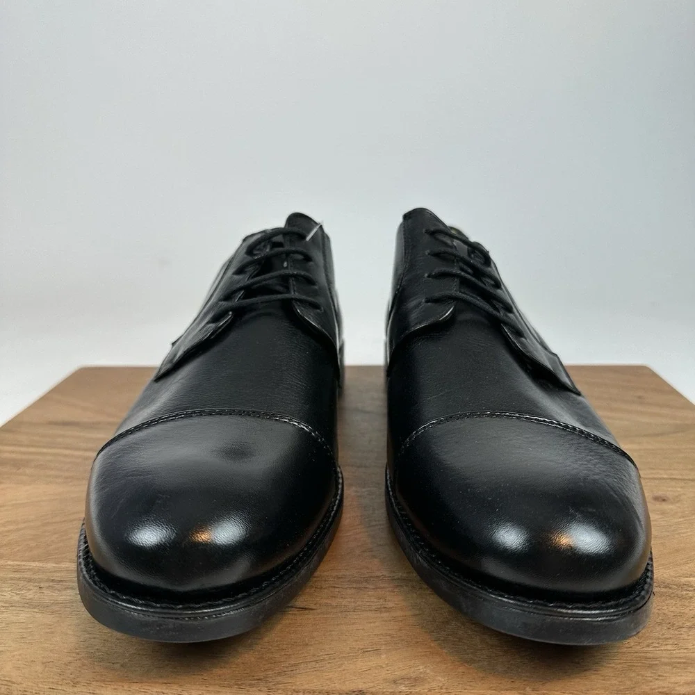 New Mens Belvedere Duke Cap Toe‎ Oxfords Leather Black Dress Shoes Size 11 D